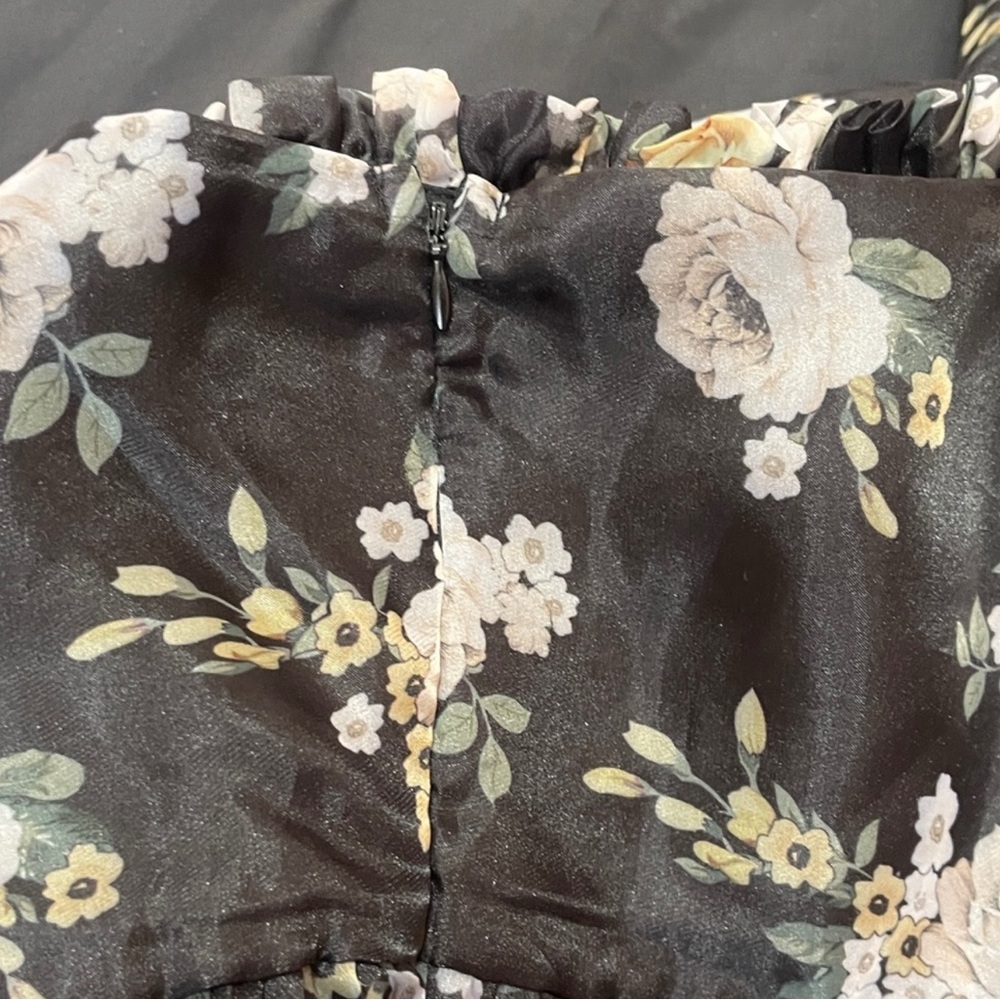 Lulu's Black Floral Long Sleeve Dress - Picture 9 of 11